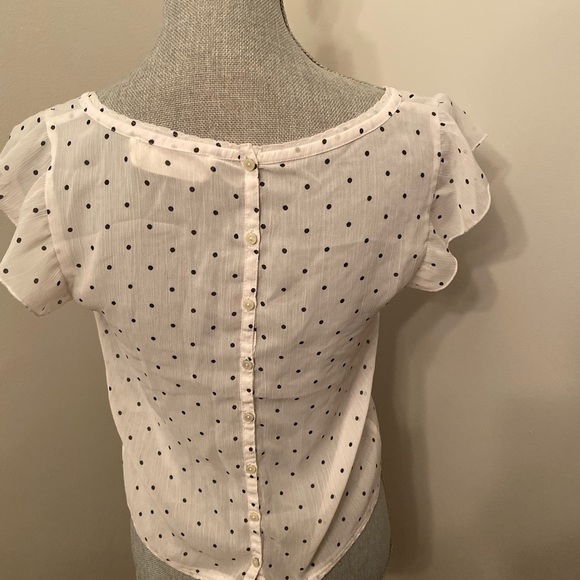 Abercrombie white with polka dot blouse - Picture 3 of 3